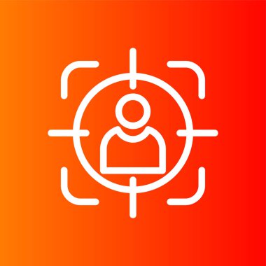 Hedef Seyirci simgesi, vektör illüstrasyonu basit tasarım