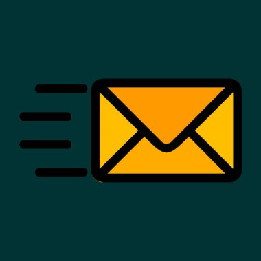 Message icon, vector illustration simple design