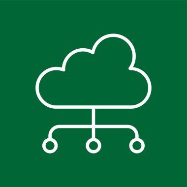 Bulut hesaplama simgesi, vektör illüstrasyonu basit tasarım