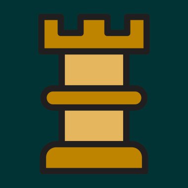 Kale simgesi, vektör illüstrasyonu basit tasarım