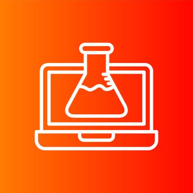 dizüstü bilgisayar simgesi, vektör illüstrasyonu basit tasarım