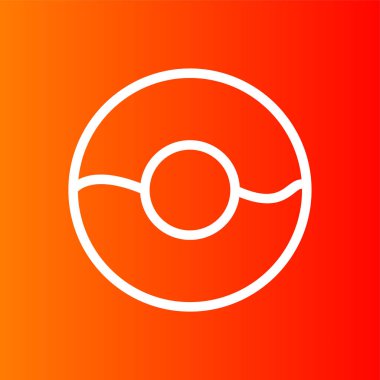 Çörek simgesi, vektör illüstrasyonu basit tasarım