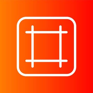 Izgara Simgesi, vektör illüstrasyonu basit tasarım