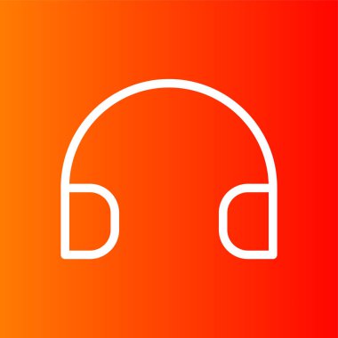 Kulak Koruyucu simgesi, vektör illüstrasyonu basit tasarım