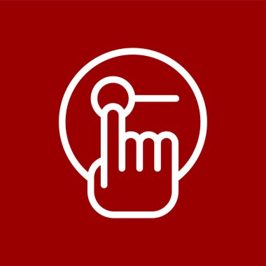 Dokunmatik Ekran simgesi, vektör illüstrasyonu basit tasarım