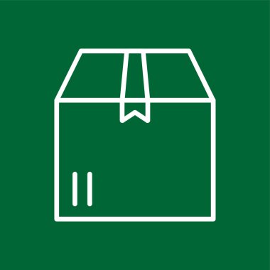 Teslimat kutusu simgesi, vektör illüstrasyonu basit tasarım