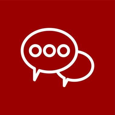 Sohbet simgesi, vektör illüstrasyonu basit tasarım