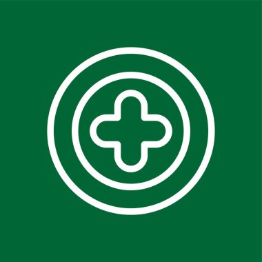 Hastane İşareti simgesi, vektör illüstrasyonu basit tasarım