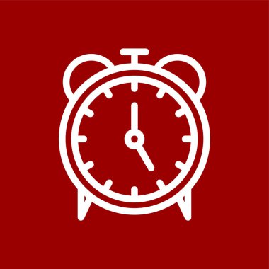 Alarm simgesi, vektör illüstrasyonu basit tasarım