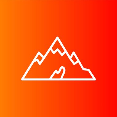 dağ simgesi, vektör illüstrasyonu basit tasarım