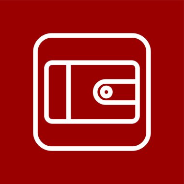 Wallet icon, vector illustration simple design