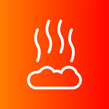 Duman simgesi, vektör illüstrasyonu basit tasarım