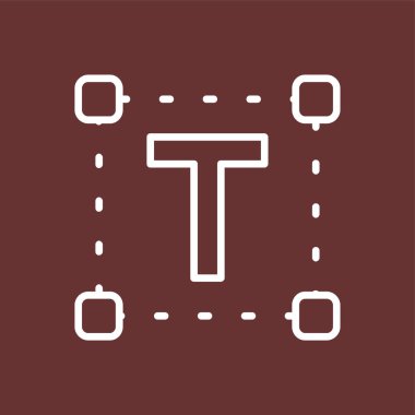 metin simgesi, vektör illüstrasyonu basit tasarım