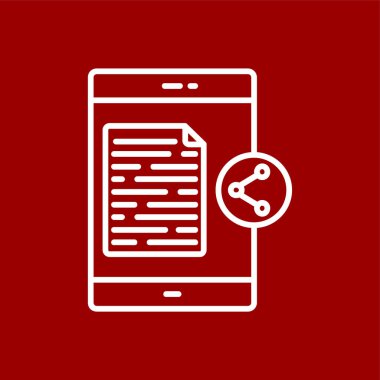 İçerik simgesi paylaşımı, vektör illüstrasyonu basit tasarım