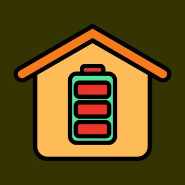 Battery icon, vector illustration simple design