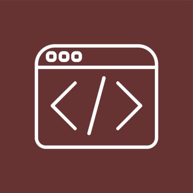 Web Programlama simgesi, vektör illüstrasyonu basit tasarım