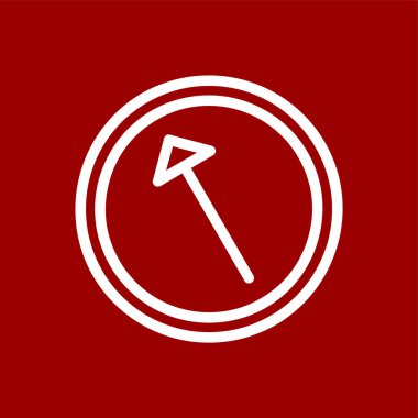 Sol Yukarı simgesi, vektör illüstrasyonu basit tasarım