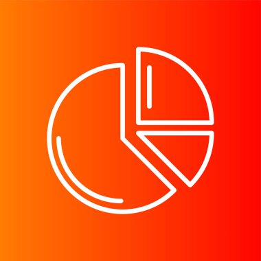 Pasta çizelgesi simgesi, vektör illüstrasyonu basit tasarım