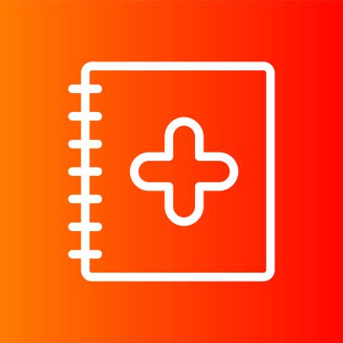 Not Defteri simgesi, vektör illüstrasyonu basit tasarım