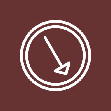 Sağ Aşağı simge, vektör illüstrasyon basit tasarım