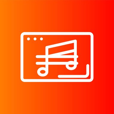 müzik simgesi, vektör illüstrasyonu basit tasarım