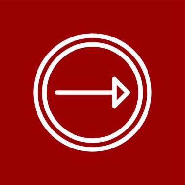 Sağ simge, vektör illüstrasyonu basit tasarım