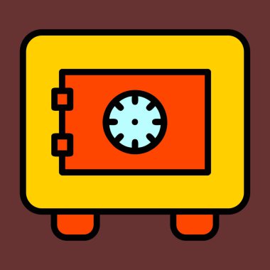 Güvenlik Kutusu simgesi, vektör illüstrasyonu basit tasarım