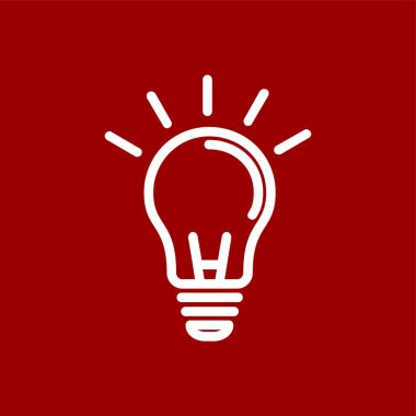 ampul simgesi, vektör illüstrasyonu basit tasarım