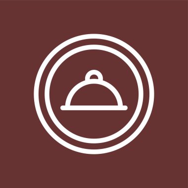 Restoran simgesi, vektör illüstrasyonu basit tasarım