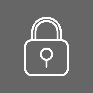 lock icon, vector illustration simple design