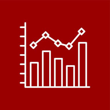 Trend Çizelgesi simgesi, vektör illüstrasyonu basit tasarım