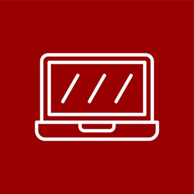 dizüstü bilgisayar simgesi, vektör illüstrasyonu basit tasarım