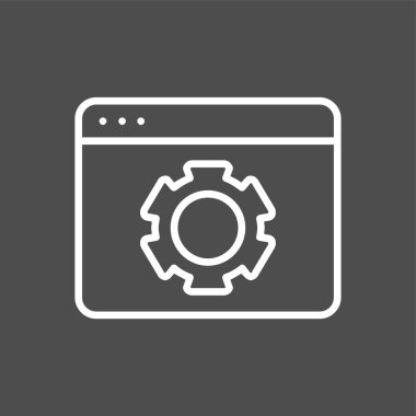 Web optimizasyon simgesi, vektör illüstrasyonu basit tasarım