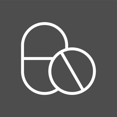 Uyuşturucu simgesi, vektör illüstrasyonu basit tasarım