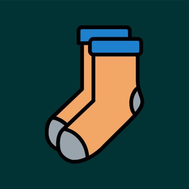 çorap simgesi, vektör illüstrasyonu basit tasarım