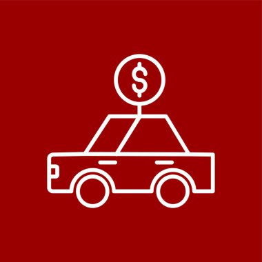 Araba Kiralama simgesi, vektör illüstrasyonu basit tasarım