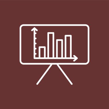 Sütun Grafiği simgesi, vektör illüstrasyonu basit tasarım