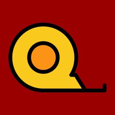 Teyp simgesini ölçün, vektör illüstrasyonu basit tasarım