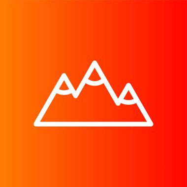 Mountains icon, vector illustration simple design