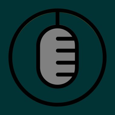 MIC simgesi, vektör illüstrasyonu basit tasarım