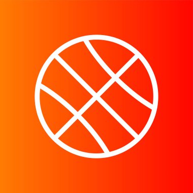 Basketbol ikonu, vektör illüstrasyonu basit tasarım