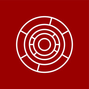 Pasta çizelgesi simgesi, vektör illüstrasyonu basit tasarım