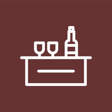 çubuk simgesi, vektör illüstrasyonu basit tasarım