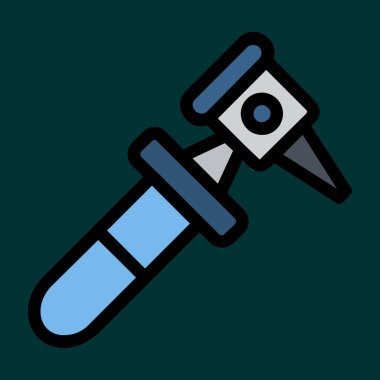 otoskop simgesi, vektör illüstrasyonu basit tasarım