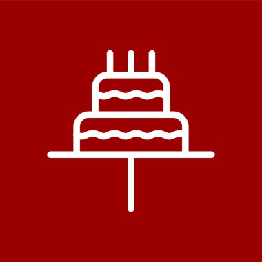 Kek simgesi, vektör illüstrasyonu basit tasarım