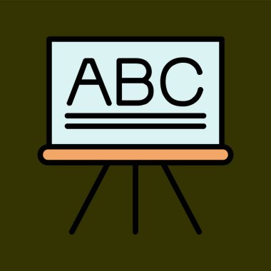 Karatahta simgesi, vektör illüstrasyonu basit tasarım