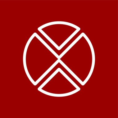 Pasta çizelgesi simgesi, vektör illüstrasyonu basit tasarım