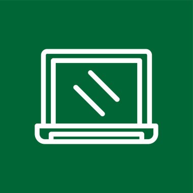 dizüstü bilgisayar simgesi, vektör illüstrasyonu basit tasarım