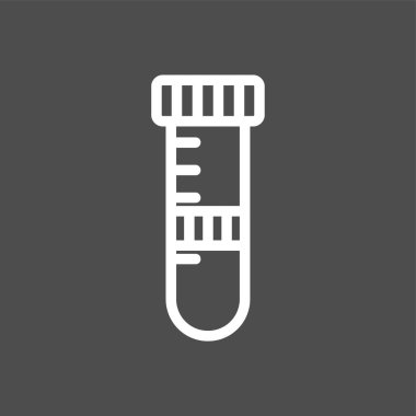 test tüpleri simgesi, vektör illüstrasyonu basit tasarım