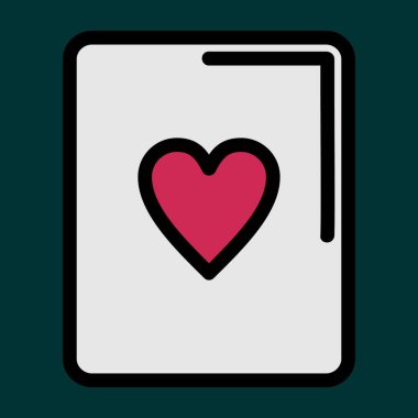 Kart simgesi, vektör illüstrasyonu basit tasarım